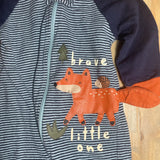 Brave Little One Zip Up Pajama | newborn | Gerber