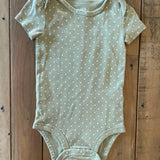 Green Polkadots Onesie | 6-9 mo | Carter's