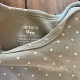 Green Polkadots Onesie | 6-9 mo | Carter's
