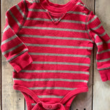 Red Striped Thermal Onesie | Cherokee