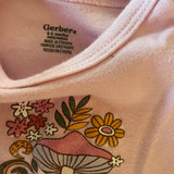 Pink Mushroom Onesie | 6-9 mo | Gerber