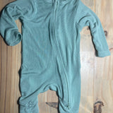 Teal Zip Up Pajama | newborn | Cloud Island