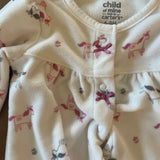 Fleece Unicorn Snap Up Pajama | 6-9 mo | Carter's