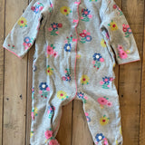 Gray Flowers Snap Up Pajama | 6-9 mo | Carter's