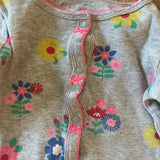 Gray Flowers Snap Up Pajama | 6-9 mo | Carter's