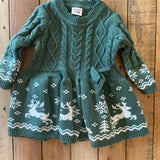 Green Winter Knit Dress | 6-9 mo