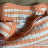 Orange Stripe Onesie | newborn