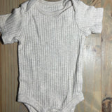 Light Gray Ribbed Onesie | newborn