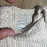 Light Gray Ribbed Onesie | newborn