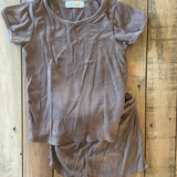 Brown Two Piece Set | 6-9 mo | Minkymom