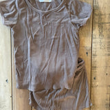 Brown Two Piece Set | 6-9 mo | Minkymom