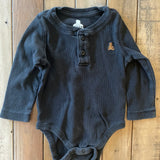 Black Long Sleeve Onesie | 6-9 mo | Baby Gap