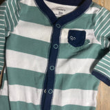 Green Stripe Snap Up | 0-3 mo | Carter's