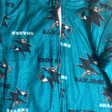 Blue Sharks Zip Up | 0-3 mo