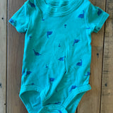 Blue Dino Onesie | 6-9 mo |  Carter's
