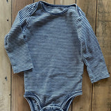 Blue & White Long Sleeve Onesie | 9-12 mo | Carter's