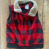 Buffalo Plaid Fleece Vest| 9-12 mo | Carter's