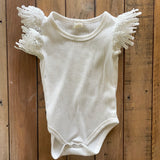 Lace Flutter Shoulder Onesie