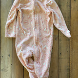 Pink Butterfly Zip Up Pajama | 6-9 mo | Charlotte & Star