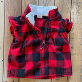 Plaid Red Fleece Vest | 6-9 mo | Carter's