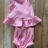 Pink Ruffled Two Piece Set | 12-18 mo | Old Navy