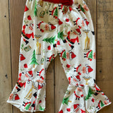 Christmas Ruffled Bell Bottoms | 6-9 mo