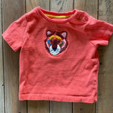 Hot Coral Tiger Shirt | 3-6 mo | Boden