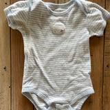 Light Blue Stripe Onesie | 3-6 mo | Burt's Bees