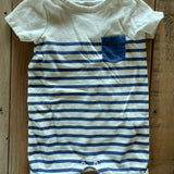 White Stripe with Pocket Romper | 3-6 mo | Cat & Jack