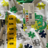 Puzzle Button Up Pajama | 3-6 mo | Pekkle