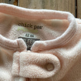 Fleece Deer Zip Up Pajama | 9-12 mo | Chick Pea