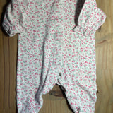 Pink Floral Snap Up Pajama | 0-3 mo