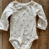 White Long Sleeve Onesie | 9-12 mo | Carter's