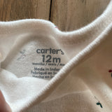 White Long Sleeve Onesie | 9-12 mo | Carter's