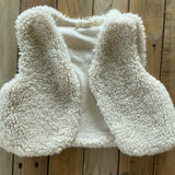 White Fuzzy Vest | 9-12 mo