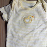 Yellow Stripe Duck Onesie | 0-3 mo | Carter's