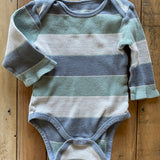 Striped Thermal Onesie | 12-18 mo | Burt's Bees