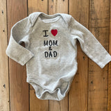 I Love My Mom & Dad Onesie | 3-6 mo | Sterling Baby