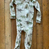 Dinosaur Zip Up Pajama | 12-18 mo | Burt's Bees