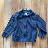 Navy Zip Up Sweater