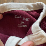Maroon Ribbed Romper | 12-18 mo | Cat & Jack