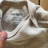 Light Brown Striped Short Sleeve Onesie | Carter's
