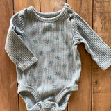 Blue Ribbed Button Detail Onesie | Carter's