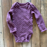 Purple Polka Dot Long Sleeve Onesie | Carter's