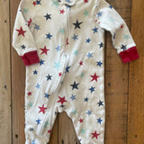 Star Print Zip Up Pajama | 6-9 mo | Celebrate Patriotic