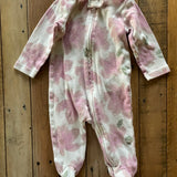 Pink Floral Zip Up Pajama | 3-6 mo | Carter's