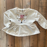 Fox Long Sleeve Top | 3-6 mo | Btween Baby