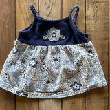 Blue Flower Dress | 3-6 mo