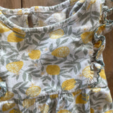 Lemon Ruffled Romper | 3-6 mo | Wonder Nation