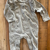Gray Floral Romper | 3-6 mo | Old Navy